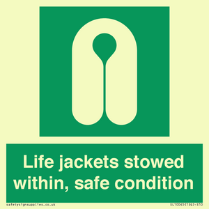 Life jackets stowed within